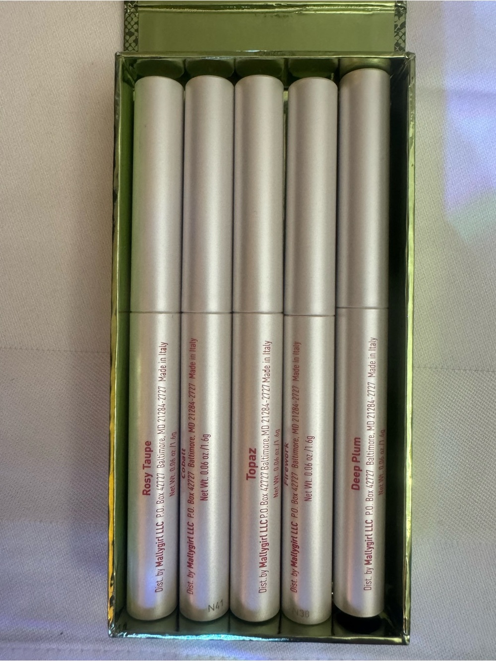 Mally Beauty Gor-gois Couture 5-Pc Shadow Stick Set - Green Snake Edition (NIB)